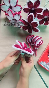 897K views · 9.6K reactions | Fuzzy wire flower in white and red wine #fuzzywireflower #diyflower #eternalflowers | Crafty Ivy | Facebook