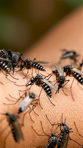 The Mosquito Feast: Extreme Macro! 🦟✨ #Satisfying