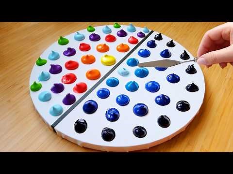 So EASY !Satisfying Colorful Sky Acrylic Painting Art 🌈