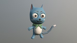 Happy | Fairytail - 3D model by Kabeer_Sekhri