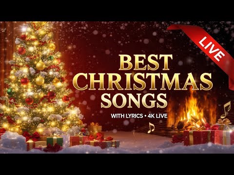 Live Christmas Music 🎄 | Relaxing Holiday Songs Playlist | Merry Christmas 2025 | 4K with Lyrics