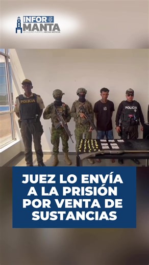 #MANABI || Hombre fue capturado por venta de sustancias en el cantón Pedernales. #InforManta #ECUADOR #POLICIANACIONAL #FuerzasArmadas