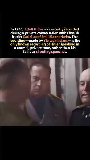 The Only Secret Recording of Hitler Speaking Normally