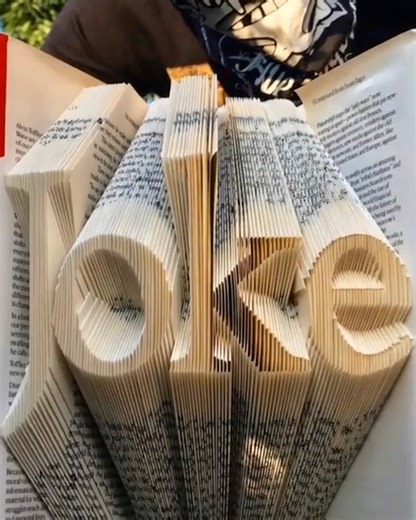 7.8M views · 214K reactions | This guy makes incredible works of art simply by folding the pages of a book!  | STUDENTbible | Facebook