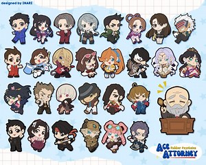 Ace Attorney Rubber Keychains - Phoenix, Miles, Apollo, Ryunosuke, Etc. - Etsy
