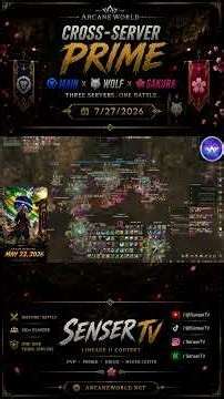 Lineage 2 Arcane World - Cross-Server Prime MAIN x WOLF x SAKURA 7/27/2026 Sigel Shillien Templar