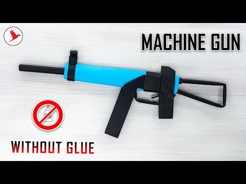 I Built A MACHINE GUN Out Of Paper - Realistic Paper Model No Glue!