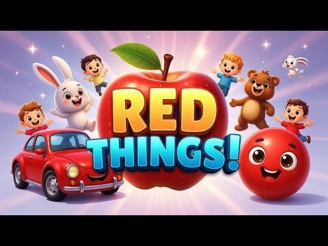 Learn Red Things for Kids | Colours & Objects Learning Fun | Baby Giggle