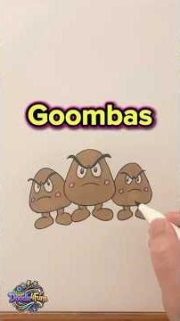 Drawing & Coloring Goombas #howtodraw #art #drawing #sketching #draw #nintendo #supermario #marioart