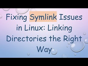 Fixing Symlink Issues in Linux: Linking Directories the Right Way