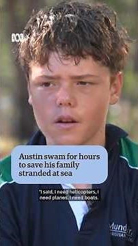 Boy who swam for hours to save family makes international headlines | ABC News