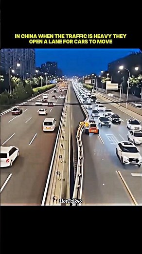 “China opens extra lanes to beat traffic jams! Smart move 🚗✨ #ChinaTraffic #Innovation”