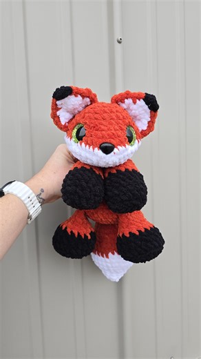 Splooting Fox Plushie - Handmade Weighted Chenille Fox Stuffed Animal - Etsy