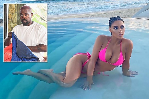 Kim Kardashian wows in hot pink bikini as she spends time in her 'happy place'