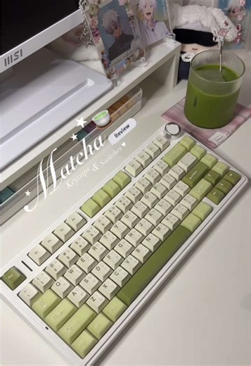 Matcha Keyboard Setup with Womire Keycaps