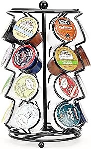 Neat-O Coffee Pod Storage spinning Carousel Holder - 24 ct, Black