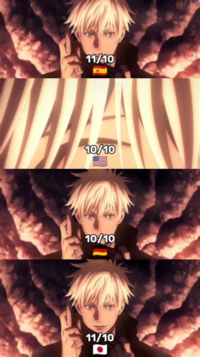 Gojo's Voice in 4 different Languages #4k #anime #jujutsukaisen #crunchyroll #Gojo