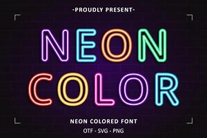 Neon Colored Font, Bright Neon Letters, Glow Effect Font, Digital Download for Cricut, Sublimation, and Graphic Design - Etsy