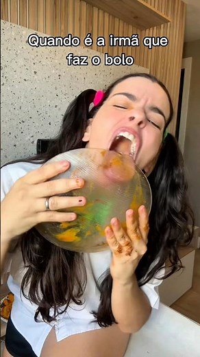 Quando é a irmã que faz o bolo #fyp #crianças #infantil