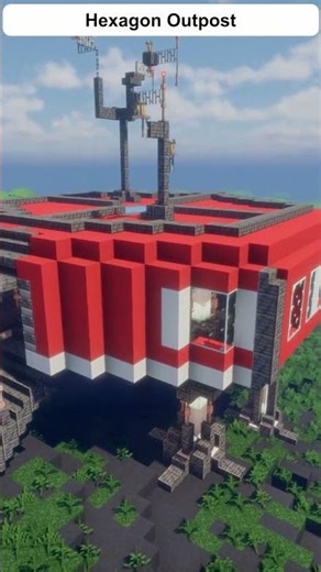 Building a Hexagonal Outpost in Minecraft | Base Design Concept #shorts
