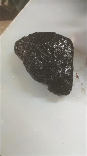 Mystery Coal? 🚂 NOPE! 🚫 Cutting a stone harder than steel! #satisfying #waterjet #stone #geology