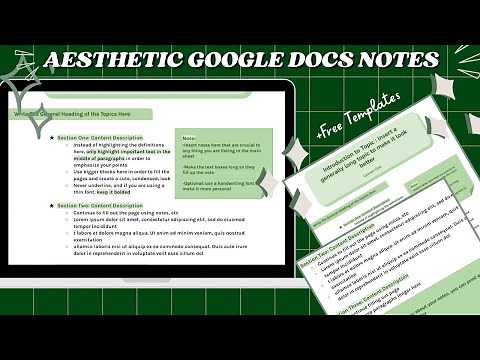 HOW TO MAKE AESTHETIC GREEN NOTES ON GOOGLE DOCS | google docs note template