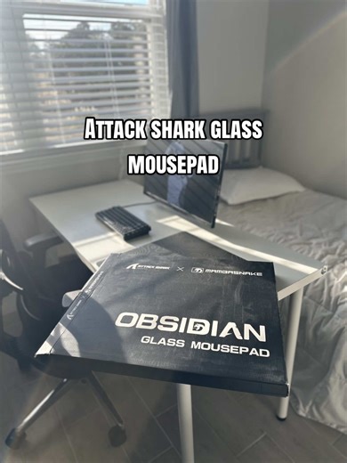 Attack shark glass mousepad #gamingsetup #glassmousepad #techtok | Mouse Pad