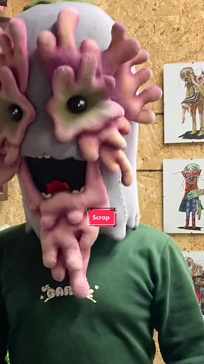 Replying to @ariasnickel #scrap #puppet #mascot #mask #customfabrication