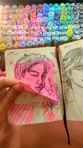 Sticky notes sketch #sketchbook #sketch #portrait #markerart