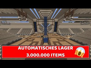 Minecraft 1.15 Lagersystem - Vollautomatisches Lager in Minecraft bauen - Minecraft Survival