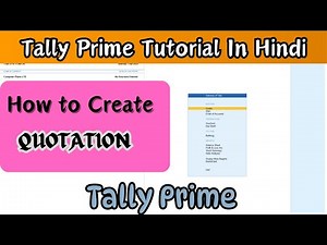 How to Make Quotations Easily in Tally Prime: Beginner's Guide #tallyprimecourse