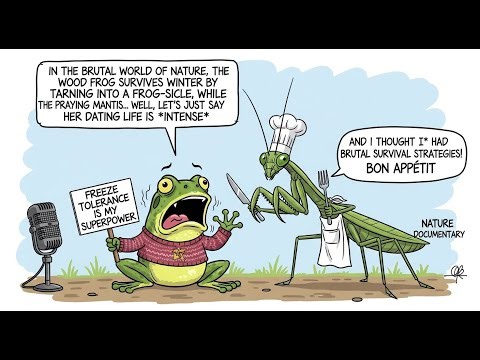 The Frog That Freezes Itself to Cheat Death (And the Mantis That Eats Her Boyfriend)