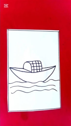 Boat Drawing Tutorial 🚣‍♂️ | Simple & Easy Drawing #Shorts
