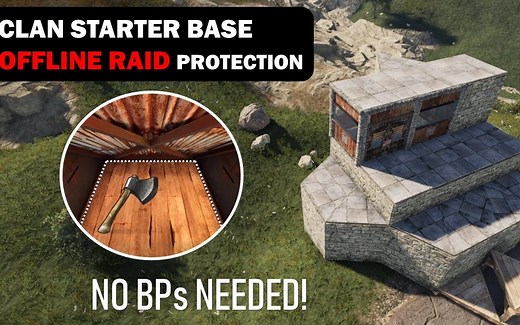 【三喵搬运】Rust腐蚀 大团队初始基地 无入口基地建造指南 让敌人摸不着门的设计