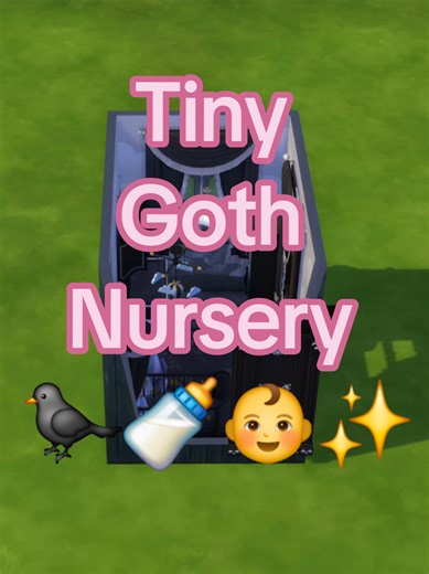 Tiny Goth Nursery 🐦‍⬛🍼👶✨️ • • Gallery ID: SimsBound. Click Include CC when searching or you won't find any of my Builds/Sims. • • • #TheSims4 #Sims4Build #SimsCommunity #VideoGame