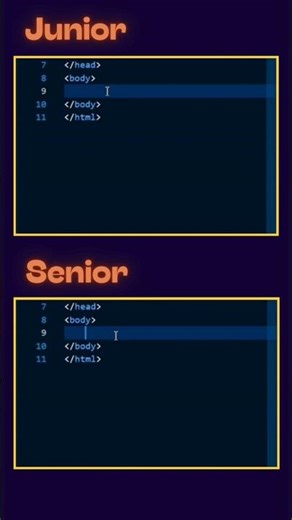 Junior Developer vs Senior Developer 😎 #webdeveloper #webdevelopment #coding #programming #tech