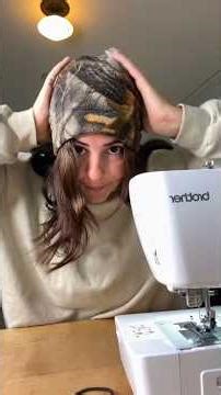 Sewing tutorial for @FleeceFuns beanie pattern! #sewing #thrifted #sewingtutorial #sewingprojects
