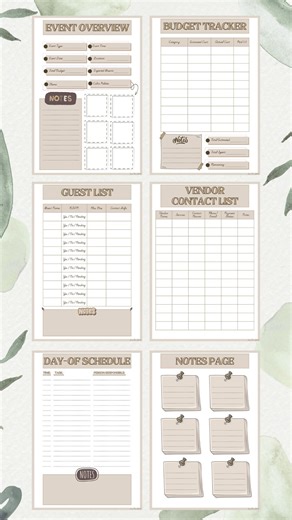 Event Planning Checklist Printable | Party Planner Bundle | Event Organizer PDF | Birthday Wedding Baby Shower Planner - Etsy