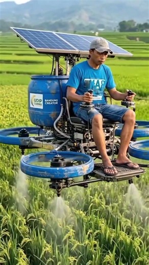 Flying Tractor? The Future of Agriculture is Here! 🌾🤯 | Smart Farming Technology #Shorts
