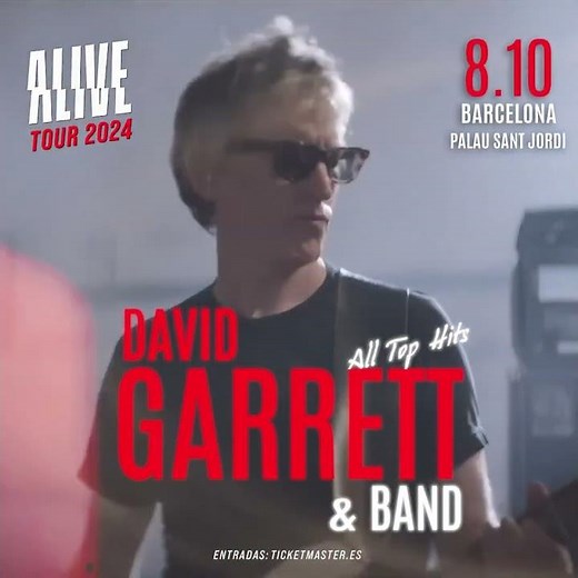 David Garrett and his band Alive Tour 2024 Barcelona