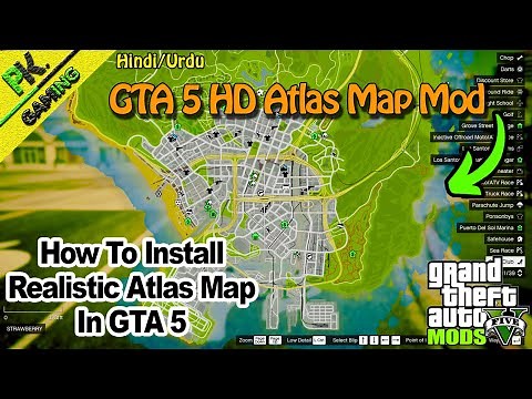 How To Install Realistic Atlas Map + Mini Map In GTA 5 | GTA 5 16K/Atlas Map Mod | Easy Installation