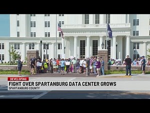 Protesters march against Spartanburg County data center projects