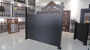 Outdoor Waterproof  Garden Aluminum Balcony Privacy Panel Profile Louver Frame Bar Horizontal Slat Fencing