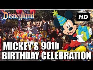 Mickeys Birthday Celebration, Full Disneyland Party Experience! Crowds, Merch, Treats + Parade HD!