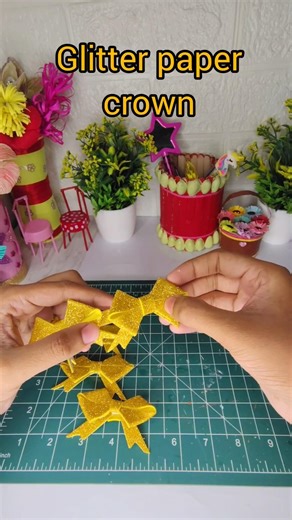 diy glitter paper crown making ideas #diy #crown #craft #ideas #shorts