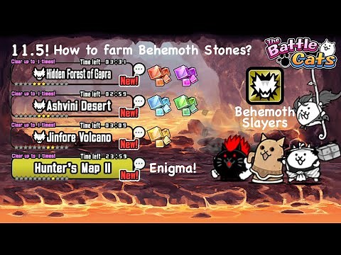Battle Cats How to farm Behemoth Stones / Behemoth Gems？11.5 Behemoth Slayers！