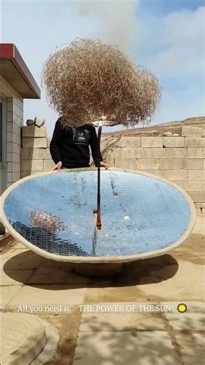 The Terrifying Power of a Solar Concentrator🔥#solarpower #science