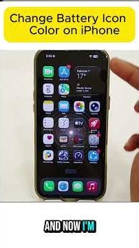 How to Change Battery Icon Color on iPhone#iPhone #Battery #Customization