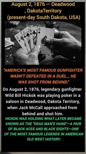 Wild Bill Hickok: The Legendary Gunfighter Shot While Playing Cards #usa #usashorts #usacontent