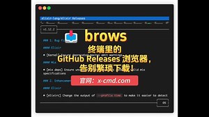 📥 brows - 终端里的 GitHub Releases 浏览器，告别繁琐下载！
